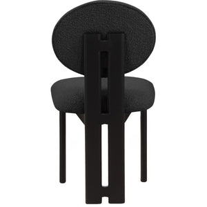 Meridian Napa Black Boucle Fabric Dining Chair