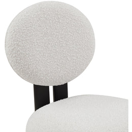 Meridian Napa Cream Boucle Fabric Dining Chair