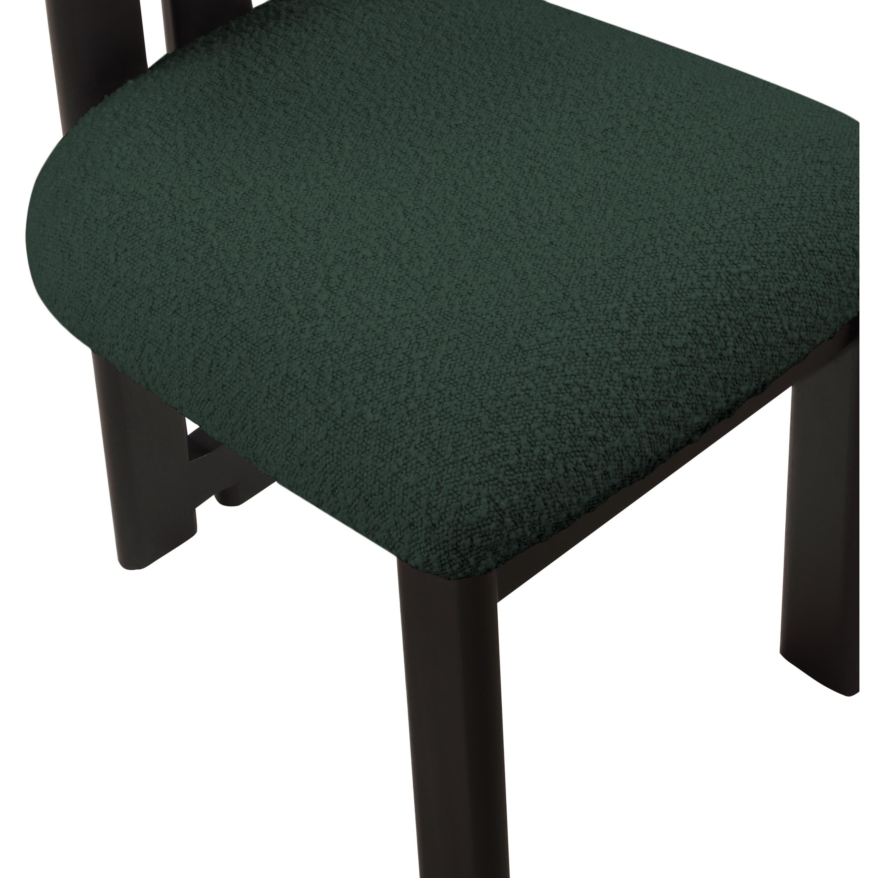 Meridian Napa Green Boucle Fabric Dining Chair