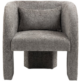 Meridian Sawyer Grey Chenille Fabric Accent Chair