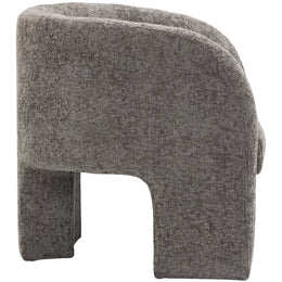 Meridian Sawyer Grey Chenille Fabric Accent Chair