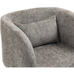 Meridian Sawyer Grey Chenille Fabric Accent Chair