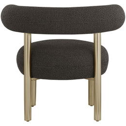 Meridian Bordeaux Brown Boucle Fabric Accent Chair