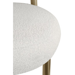 Meridian Bordeaux Cream Boucle Fabric Accent Chair