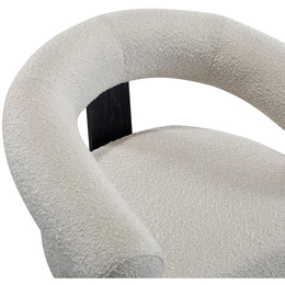 Meridian Winston Cream Boucle Fabric Accent Chair