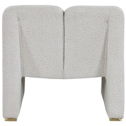 Meridian Alta Cream Boucle Fabric Accent Chair