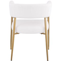 Meridian Creston Cream Durable Linen Textured Fabric Dining Chair