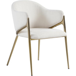 Meridian Nial Cream Boucle Fabric Dining Chair