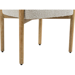 Meridian Hyatt Cream Boucle Fabric Dining Chair