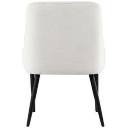 Meridian Camden Cream Linen Textured Fabric Dining Chair