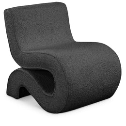 Meridian Desiree Black Boucle Fabric Accent Chair