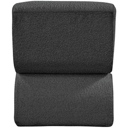 Meridian Desiree Black Boucle Fabric Accent Chair