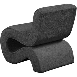 Meridian Desiree Black Boucle Fabric Accent Chair