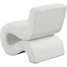 Meridian Desiree Cream Boucle Fabric Accent Chair