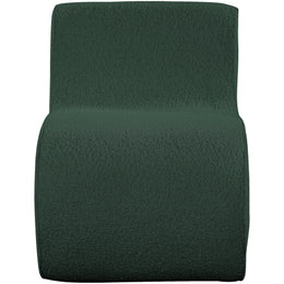 Meridian Desiree Green Boucle Fabric Accent Chair