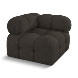 Meridian Ames Brown Boucle Fabric Corner
