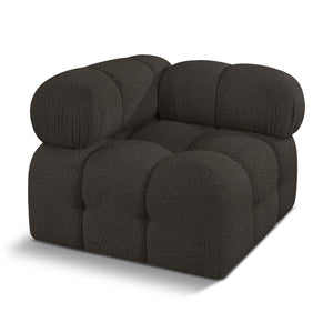 Meridian Ames Brown Boucle Fabric Corner