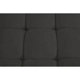 Meridian Ames Brown Boucle Fabric Ottoman