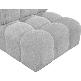 Meridian Ames Grey Boucle Fabric Armless