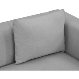 Meridian Alfie Grey Linen Textured Fabic Chair