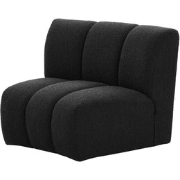 Meridian Infinity Black Boucle Fabric Modular Chair