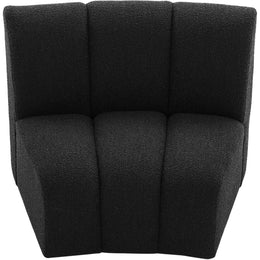 Meridian Infinity Black Boucle Fabric Modular Chair