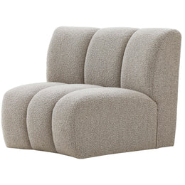 Meridian Infinity Brown Boucle Fabric Modular Chair