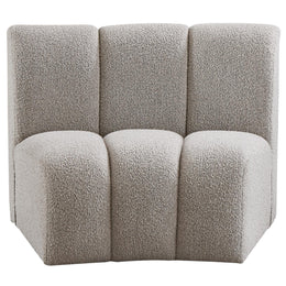 Meridian Infinity Brown Boucle Fabric Modular Chair