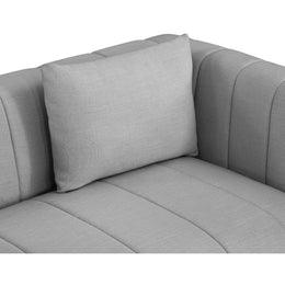 Meridian Lucia Grey Linen Textured Fabric Chair
