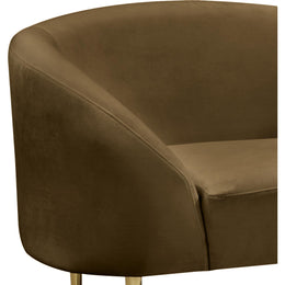 Meridian Ritz Brown Velvet Chair