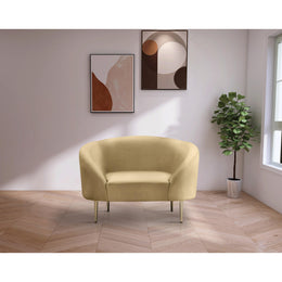 Meridian Ritz Camel Velvet Chair