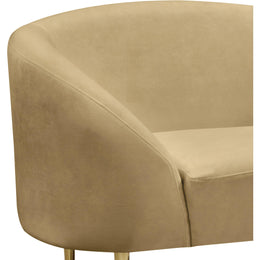 Meridian Ritz Camel Velvet Chair