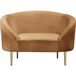Meridian Ritz Saddle Velvet Chair