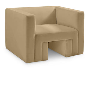 Meridian Henson Camel Velvet Chair