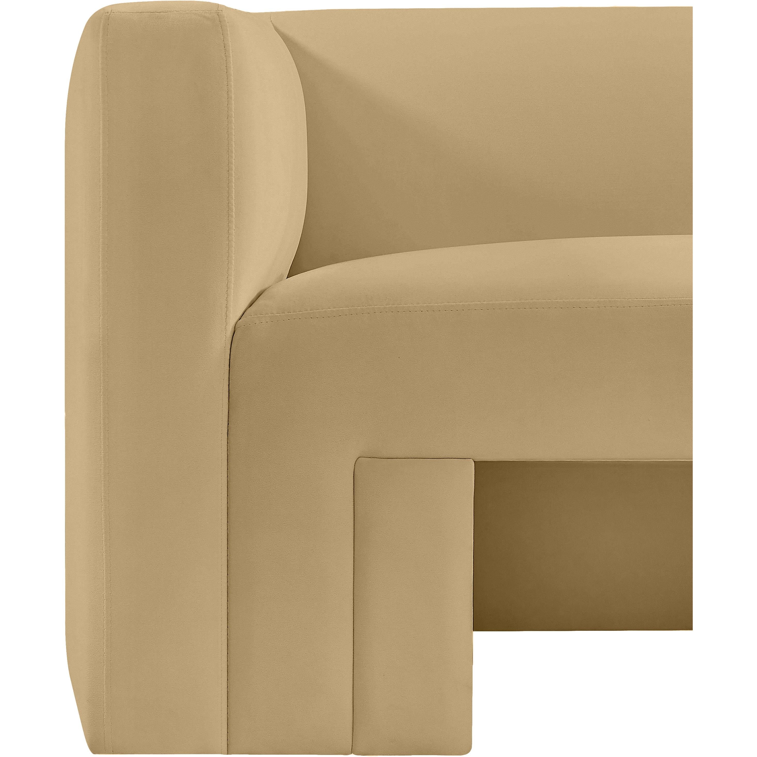 Meridian Henson Camel Velvet Chair