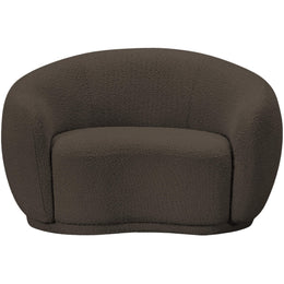 Meridian Hyde Brown Boucle Fabric Chair
