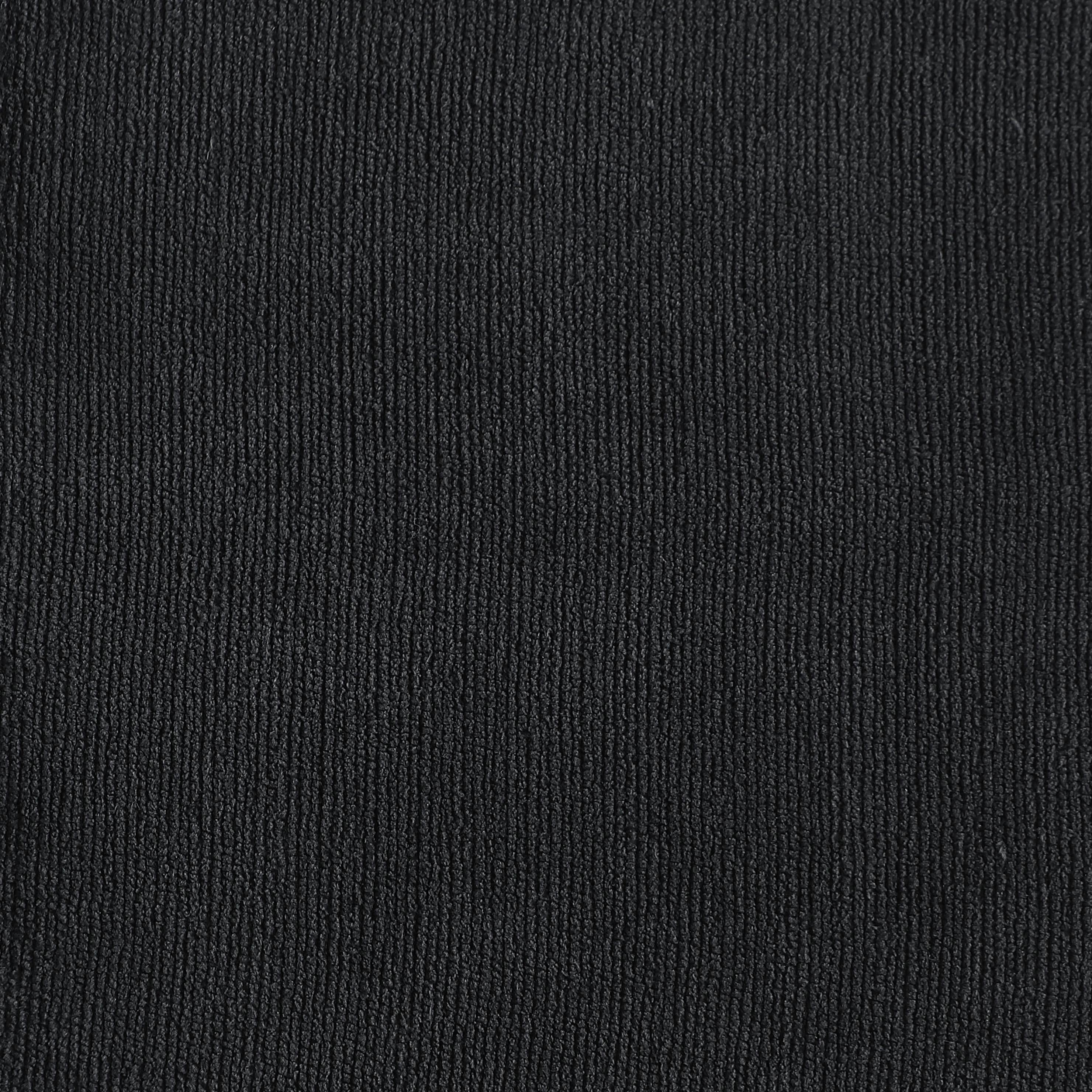 Meridian Ease Black Polyester Fabric Armless
