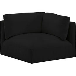 Meridian Ease Black Polyester Fabric Corner