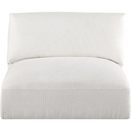 Meridian Ease Cream Polyester Fabric Armless