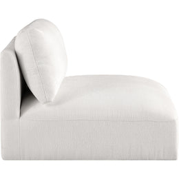 Meridian Ease Cream Polyester Fabric Armless