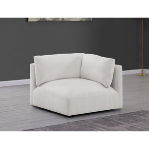 Meridian Ease Cream Polyester Fabric Corner