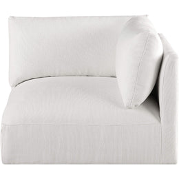Meridian Ease Cream Polyester Fabric Corner