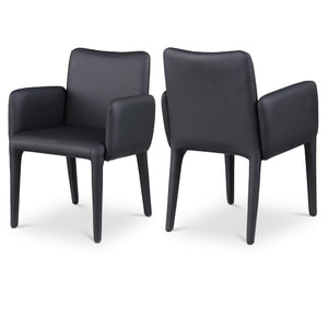 Meridian Pelle Black Vegan Leather Accent/Dining Chair