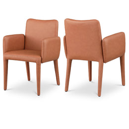Meridian Pelle Cognac Vegan Leather Accent/Dining Chair
