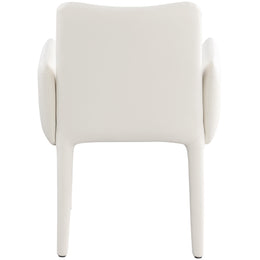 Meridian Pelle Cream Vegan Leather Accent/Dining Chair