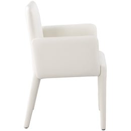 Meridian Pelle Cream Vegan Leather Accent/Dining Chair