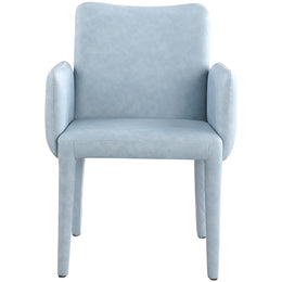 Meridian Pelle Light Blue Vegan Leather Accent/Dining Chair