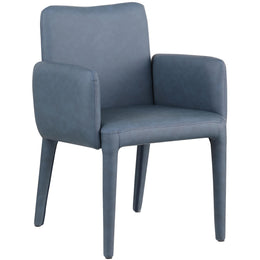 Meridian Pelle Navy Vegan Leather Accent/Dining Chair