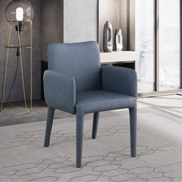 Meridian Pelle Navy Vegan Leather Accent/Dining Chair