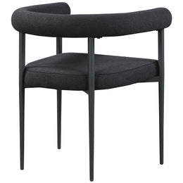 Meridian Louie Black Boucle Fabric Dining Chair